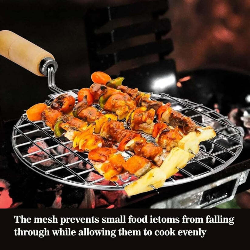 imageedit_0_8131564713 Papad Jali Roaster – Stainless Steel with Wooden Handle | CookAura