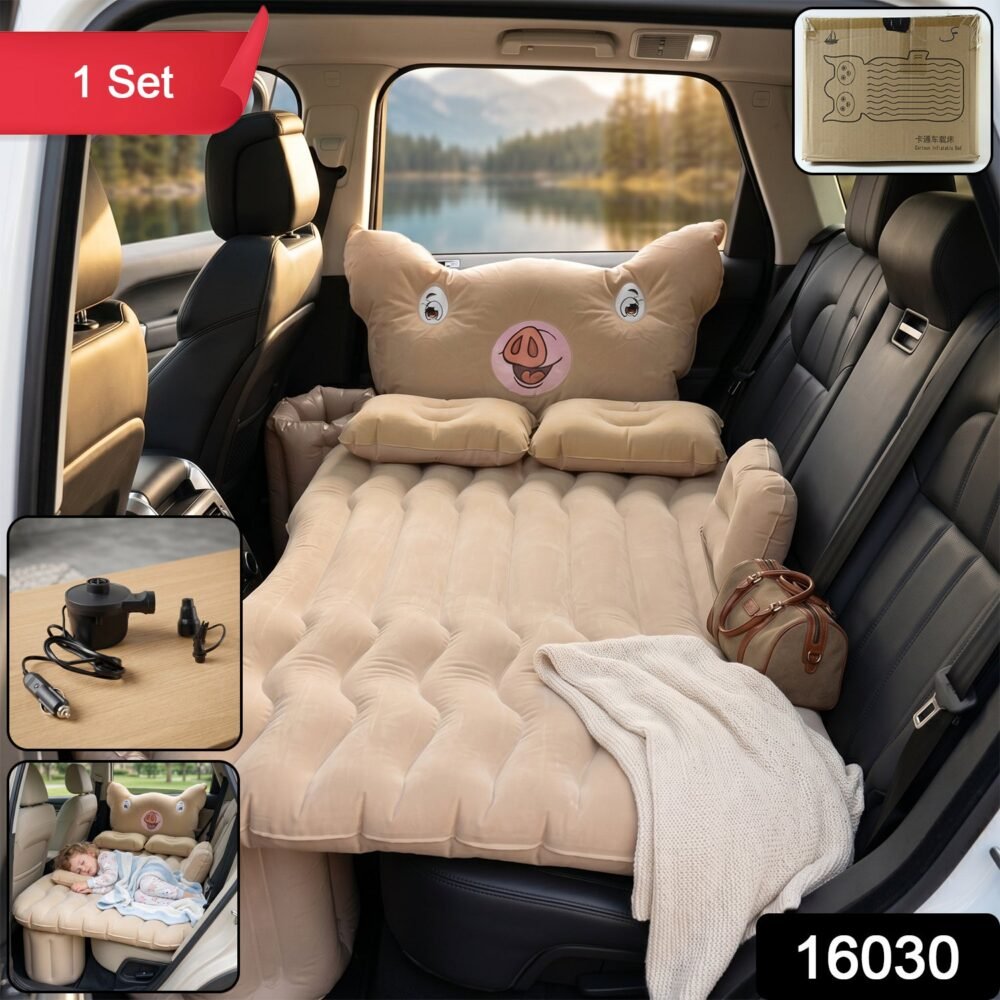 00_main_sku.jpg Car Air Mattress Bed Set – Cute Pig Design & Portable Comfort
