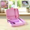 01_0159eb4b-c71c-4dad-96dc-4c96a7e4314f.jpg Leak Proof Lunch Box with 3 Compartments and Spoon Set