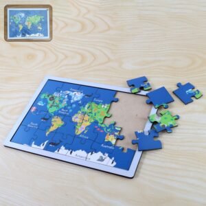 Wooden Peg Puzzle Board for Kids – Easy-Grip Educational Toy