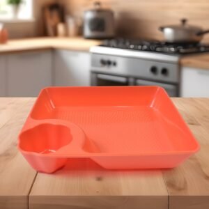 Plastic Plates with Dipping Saucer – Perfect for Snacks & Party Serveware