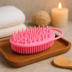 Silicone Soft Bristle Bath Brush – Exfoliate & Massage Skin