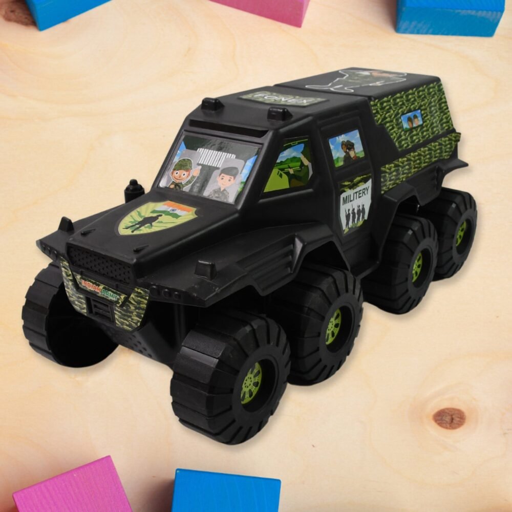 01_18472e2b-08e7-41d5-9654-9b7efcefdb53.jpg Military Toy Car ñ 8-Wheel Plastic Army Vehicle | Brain Horizon