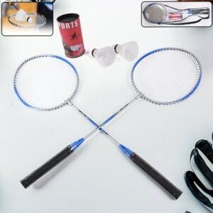 Badminton Set – Lightweight Metal Rackets with Carry Case