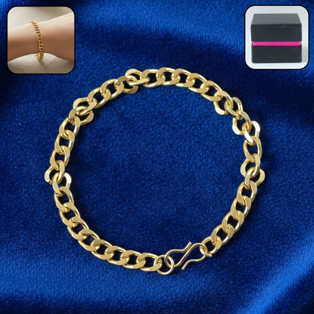 01_1a120971-72b8-4282-88ad-03b725a44e2e.jpg Gold Finish Chain Link Bracelet – Stylish Unisex Metal Wristwear
