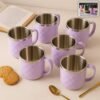 Stainless Steel Tea Cup Set – Elegant 200 ml Double Wall Design