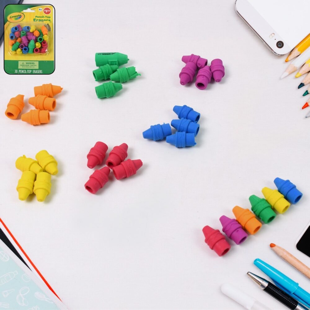Pencil Top Erasers ñ Colorful Rubber for Kids' School | Writezo