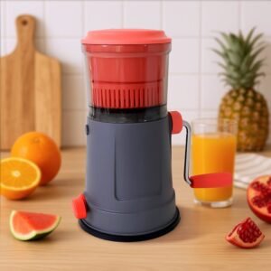 Fruit Juicer with Extra Long Handle & Silicone Ring – Easy Manual Juicing