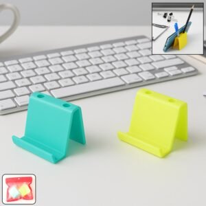 Mobile Phone Stand & Pen Holder – Compact Desk Organizer (2 Pc)