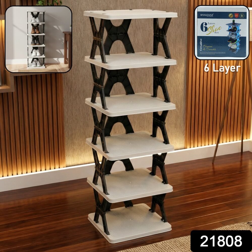 01_57927cc2-7088-41c4-891c-8ed729df201a.jpg 6 Layer Shoe Rack Stand – Space Saving Rectangle Organizer
