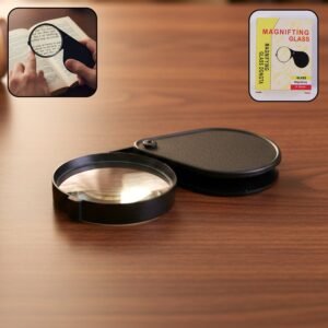 Portable Handheld Magnifying Glass – High Clarity with Folding Case