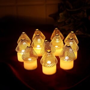 01_63b2bc35-6b7d-4924-867b-de91d666ffdd.jpg LED Flameless Candle Lights – Set of 12 with Golden Net Cover