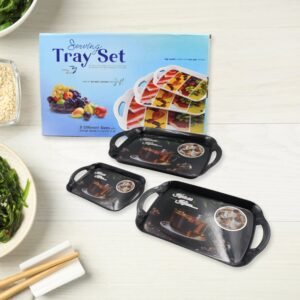 Serving Tray Set – Multicolor Mix Sizes, Lightweight & Stylish