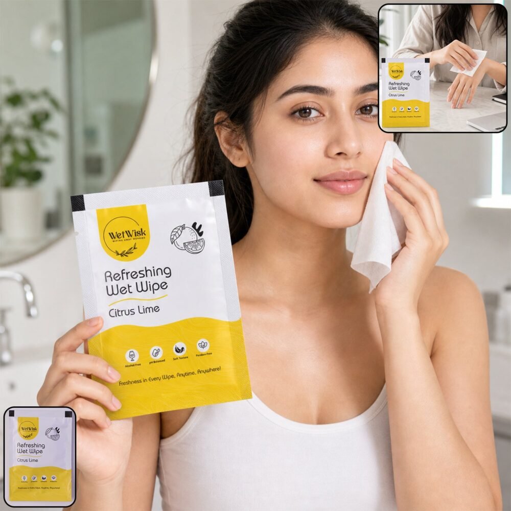 Citrus Lime Wet Wipes – Refreshing & Gentle Face, Hand & Body Cleansing