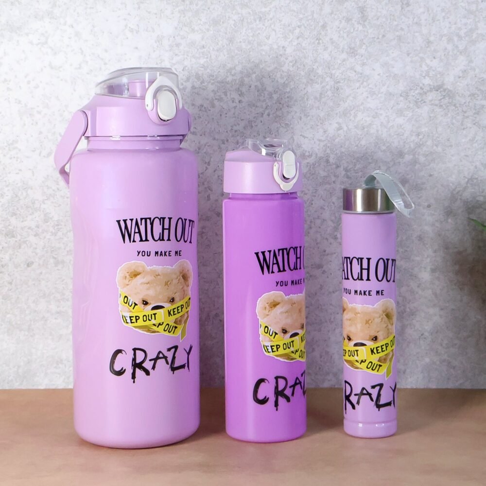 Water Bottle Set – Leak-Proof BPA-Free 2000ML + 900ML + 300ML