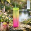 Gradient Plastic Drinking Tumbler – Reusable & Spill Proof