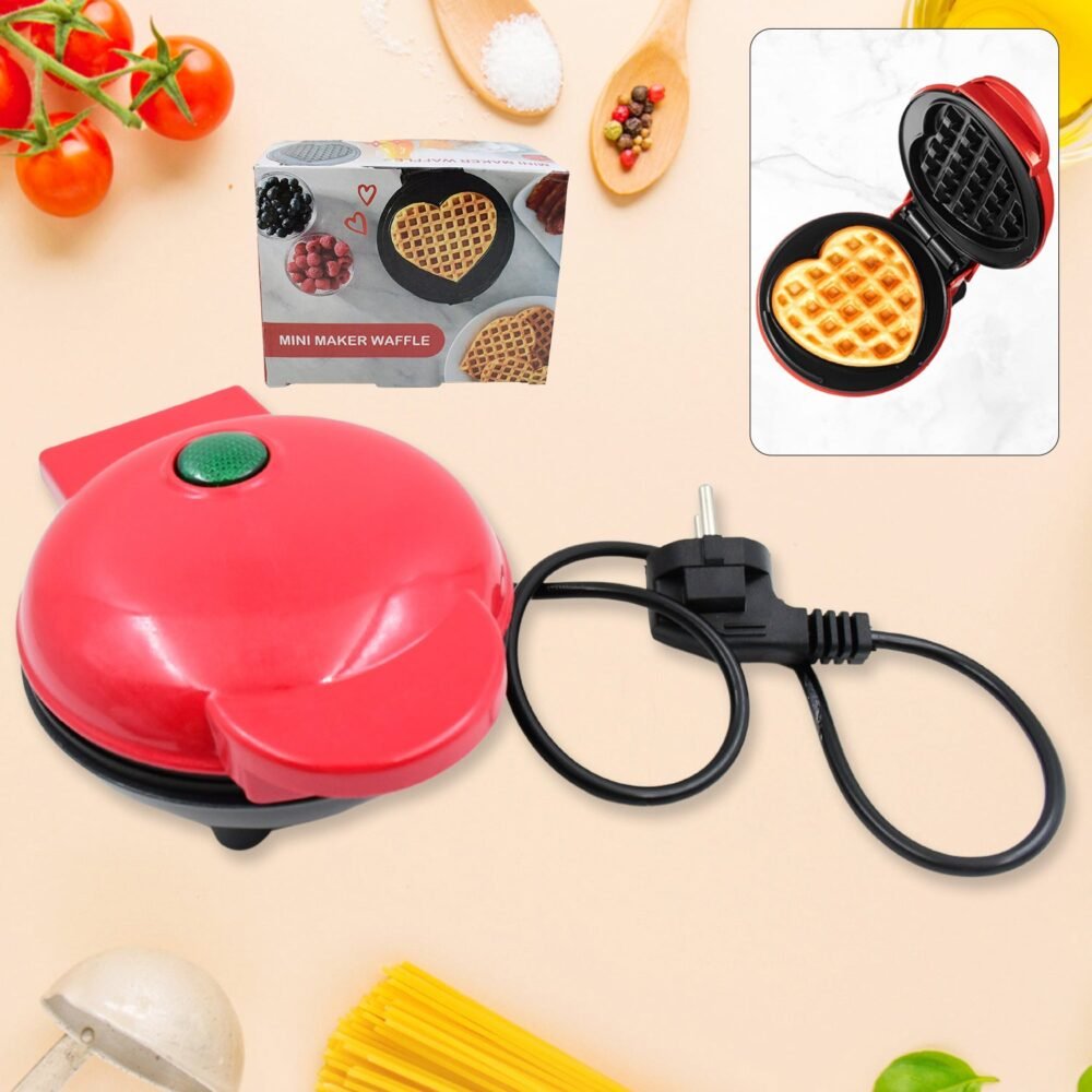 Mini Waffle Maker – Compact Non-Stick Quick Breakfast Iron