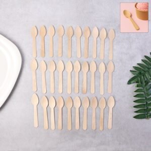 Wooden Tea Spoon 110mm – Eco-Friendly & Sturdy 30 Pcs Pack