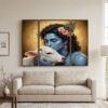 Krishna N Cow Wall Art – Vibrant 3 Panel MDF Design for Home