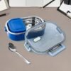 Steel Lunch Box – Airtight, Leak-Proof, Dual Compartment 1000ml
