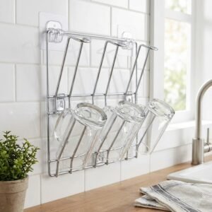 01_Glass-Stand.jpg Stainless Steel Mug Holder Rack – Space-Saving Kitchen Organizer
