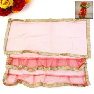 Tulsi Vastra Pooja Cloth – 2-Piece Premium Red Set with Gold Border