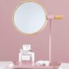 01_Vanity-Mirror.jpg Tabletop Makeup Mirror – Modern Round Frame with Wooden Finish