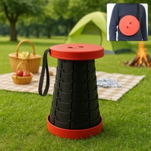 Telescopic Folding Stool – Adjustable Compact Portable Seat