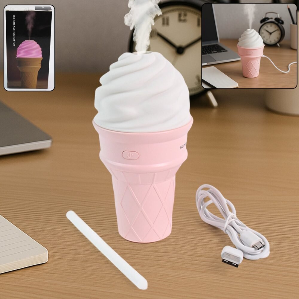 Ice Cream Cone Humidifier – Portable Cool Mist Air Freshener