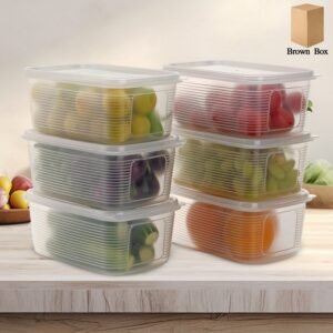 Plastic Food Storage Containers – 6-Piece Airtight Set for Kitchen