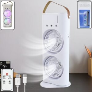 01_ba36ad11-8503-4b7f-9048-91fc77cf4c83.jpg Three-Hole Spray Charging Fan – Powerful Dual-Head Air Cooler | Velvet Wheels