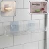 01_bb793b2f-74de-41ab-bb55-920494d5ae60.jpg Transparent Wall-Mounted Soap Dish Set – Space-Saving & Drainage