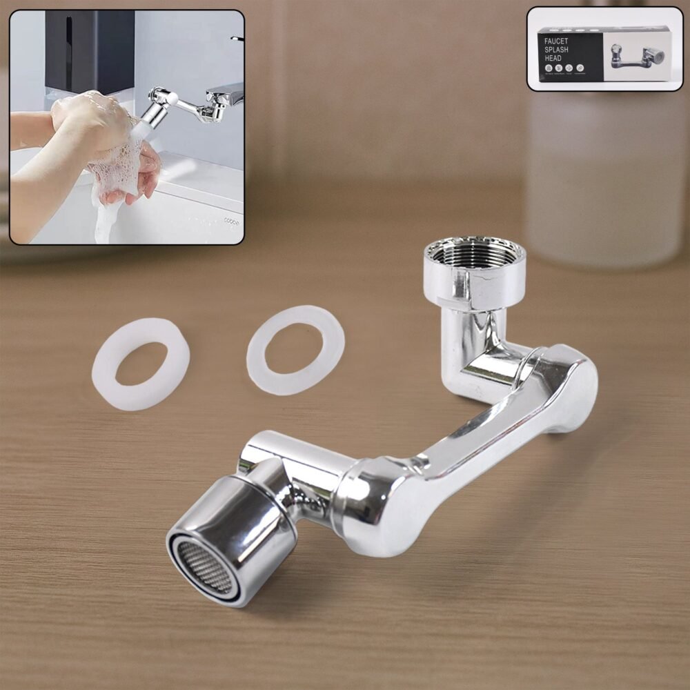 Universal Faucet Extension – Splash-Proof, 360° Rotatable Nozzle