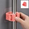 01_broomholder.jpg Wall-Mounted Plastic Broom Holder Clip for Efficient Storage