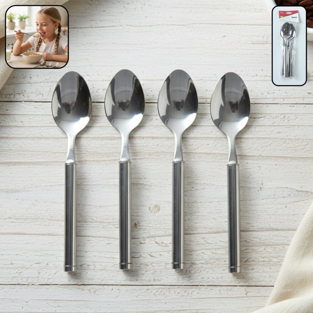 Stainless Steel Dinner Spoon Set – Durable, Elegant & Reusable