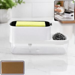 01_cd0805a2-e917-4de4-854f-81a02a21b603.jpg Dish Soap Dispenser & Sponge Holder – Compact & Durable | VelvetBubbles