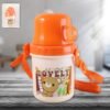 Kids Plastic Cartoon Cup with Lid & Strap – Spill Resistant 350 ML