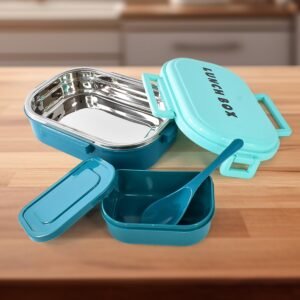 Stainless Steel Lunch Box – 3-in-1 Leakproof Set | Lunchie Bunchie