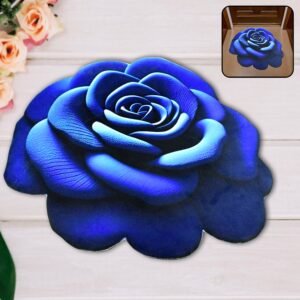 3D Rose Floor Mat – Luxury Anti-Slip Velvet Rug