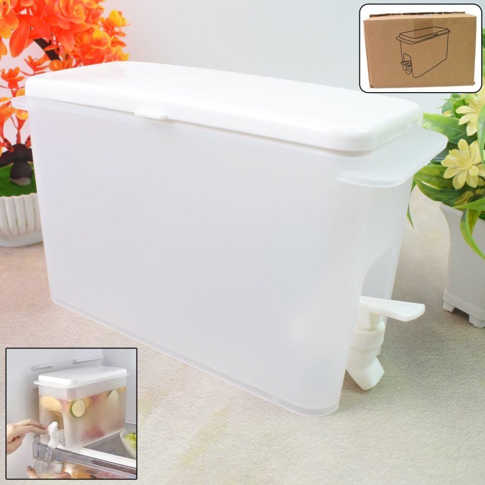 Water Dispenser Jug 3.5L with Faucet ñ Refrigerator Safe | Indo Glow