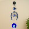 Evil Eye Hanging with Elephant & Horseshoe – Protective Wind Chime