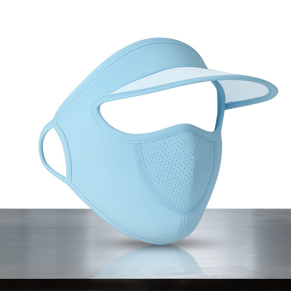 UV Protection Cap – Full Face Sun & Dust Shield for Women with Visor