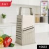 Stainless Steel 5-in-1 Grater and Slicer – Durable Kitchen Tool