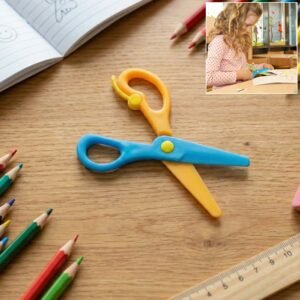 01_scissor.jpg Child-Safe Plastic Safety Scissors – Rounded Tips for Kids' Crafts