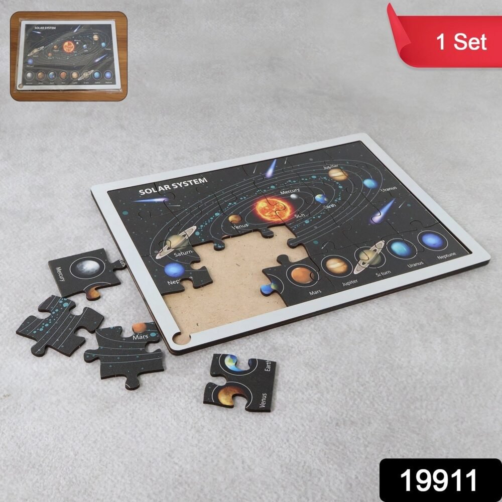 Solar System Puzzle for Kids – Educational Wooden Space Toy