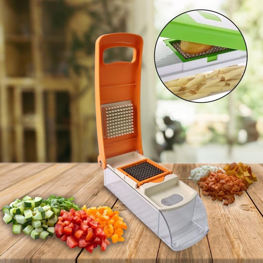 Vegetable & Fruit Chopper – Durable ABS Body with Sharp Blades