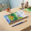 Kids Watercolour Painting Book – Dinosaur Theme & Brushes for Creativity