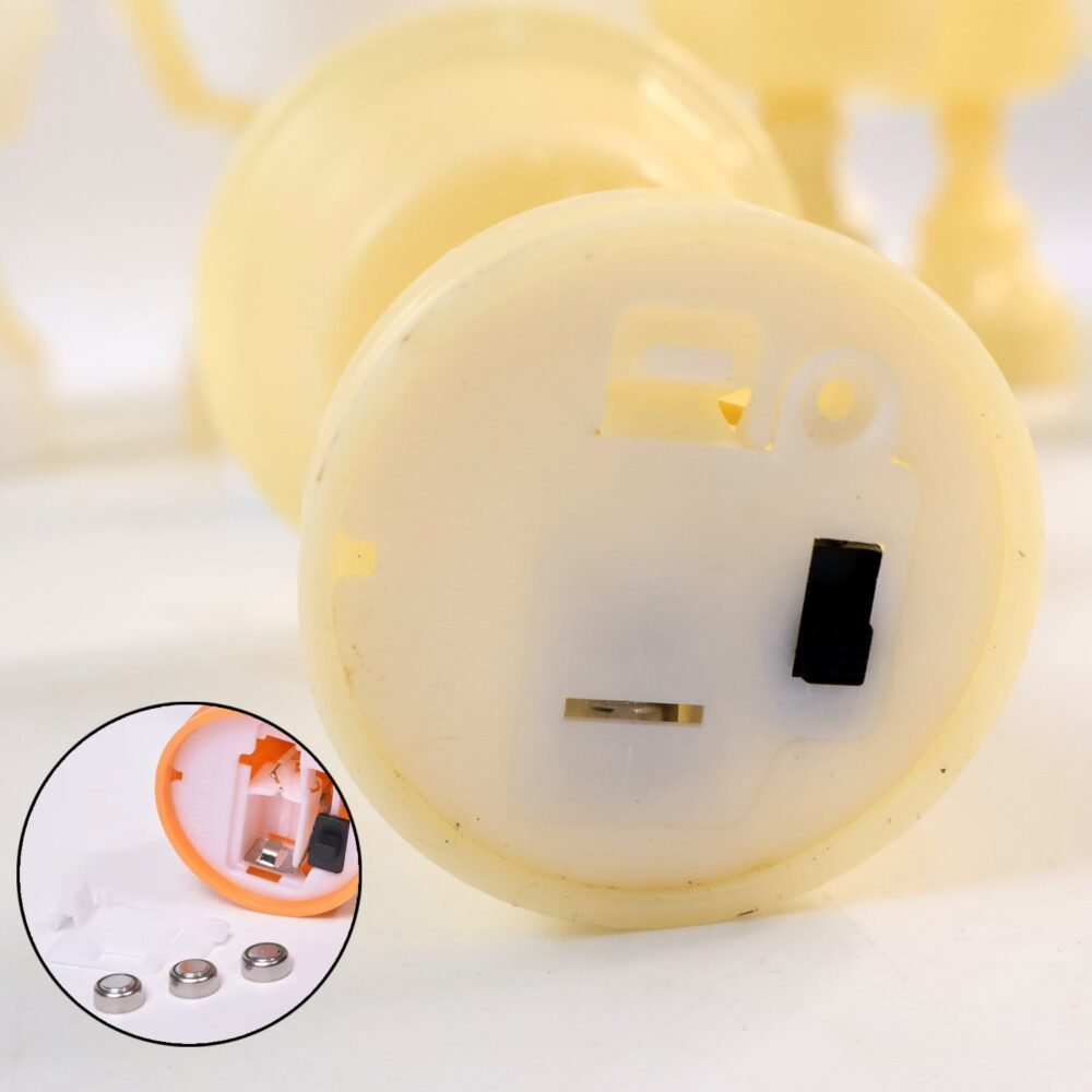Water Sensor LED Diyas Set – Flameless White Decorative Lights