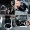 Car Ashtray with Lid & Blue LED Light – Portable Smokeless Design