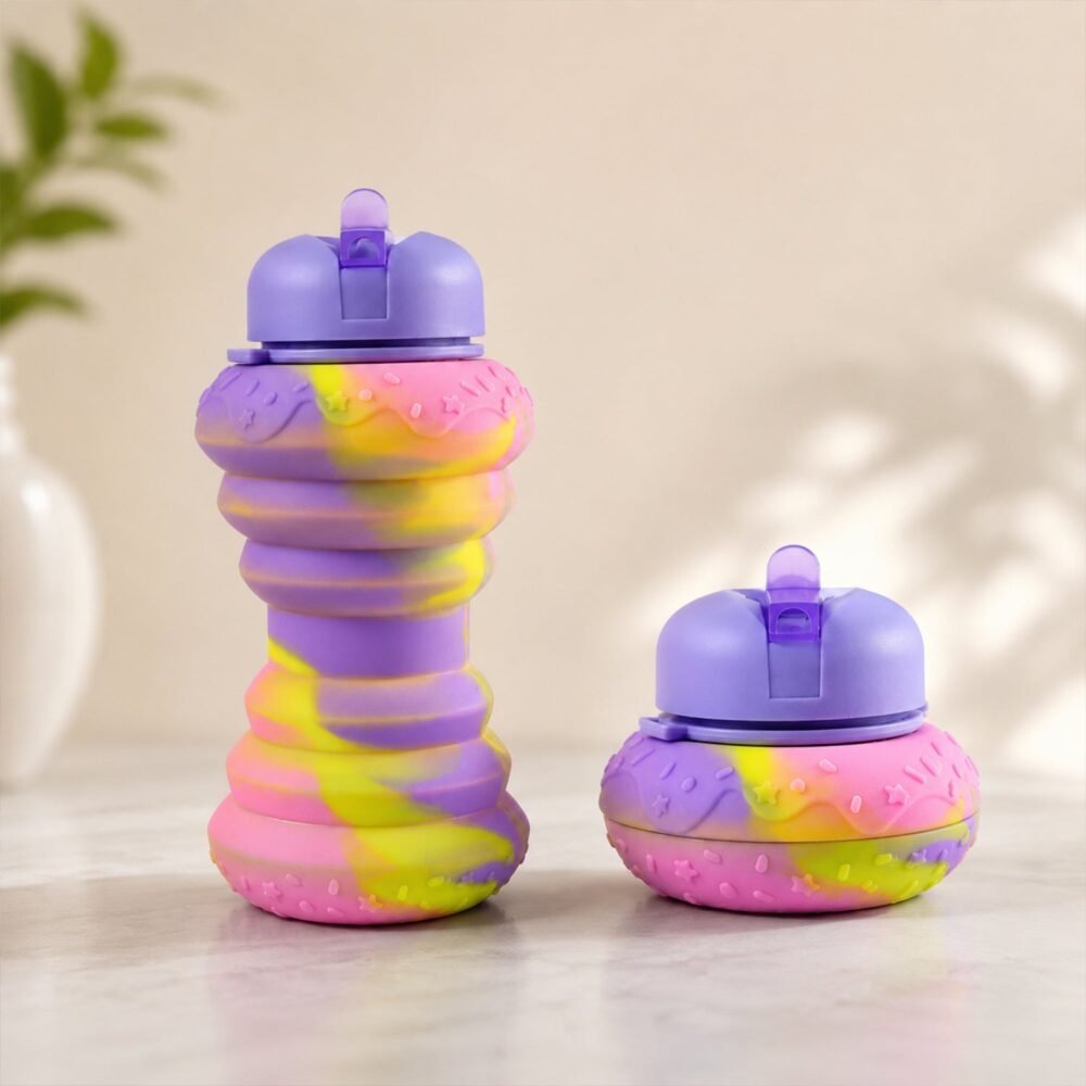 Foldable Silicone Sports Water Bottle – Compact & Leak-proof Design